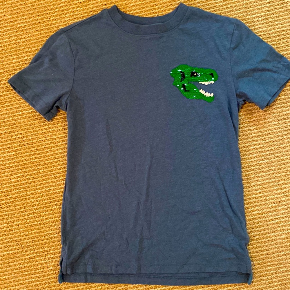 Boys Dinosaur Reversible Sequin T-Shirt